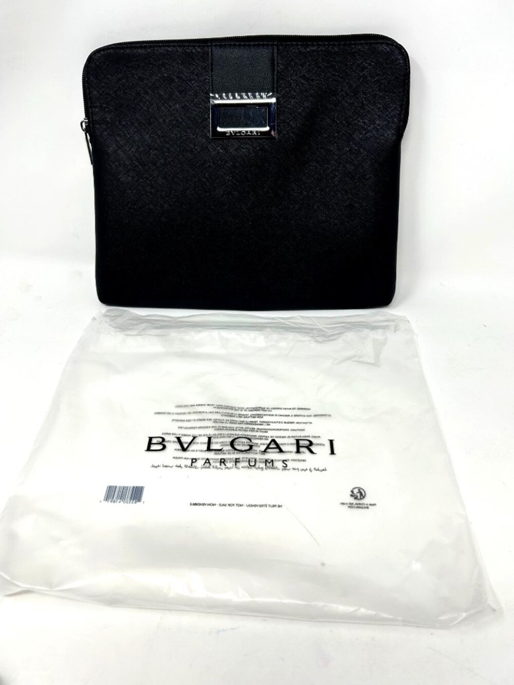 Bvlgari Parfums Black  Zippered Cosmetic Makeup Pouch Bag - NEW